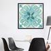 East Urban Home Garden Getaway Tile IV Teal by Laura Marshall - Wrapped Canvas Graphic Art Print Canvas in Blue | 18 H x 18 W x 1.5 D in | Wayfair