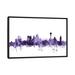 East Urban Home 'San Antonio, Texas Skyline' by Michael Tompsett Graphic Art Print on Wrapped Canvas Canvas, in Black/Blue/Pink | 1.5 D in | Wayfair