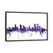 East Urban Home 'Denver, Colorado Skyline' by Michael Tompsett Graphic Art Print on Wrapped Canvas Canvas/Metal in Black/Gray/Pink | Wayfair