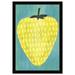 Oliver Gal Bright Yellow Edible, Bright Shortcake Berry Modern Yellow - Framed Painting Paper in Green/Yellow | 26 H x 18 W in | Wayfair