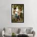 East Urban Home 'A Young Girl Defending Herself Against Eros, c.1880' on Canvas Metal in Brown/Green/White | 48 H x 32 W in | Wayfair