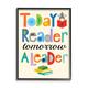 Stupell Industries Today A Reader Tomorrow A Leader Wall Plaque by Ellen Crimi-Trent - Print Wood in Brown | 20 H x 16 W x 1.5 D in | Wayfair