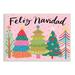 Stupell Industries Feliz Navidad Whimsical Patterned Christmas Trees Ornaments Black Framed Giclee Texturized Art By Deborah Curiel Canvas | Wayfair