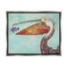 Stupell Industries Pelican"s Lost Supper Fish & Patterned Feathers Canvas Wall Art By Lisa Morales Canvas in Blue | 21 H x 17 W x 1.7 D in | Wayfair