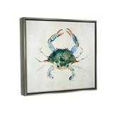 Stupell Industries Blue Sea Crab Over Beige Soft Watercolors Canvas Wall Art By Melissa Hyatt LLC Canvas in Blue/Green/White | Wayfair