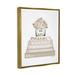 Stupell Industries High Fashion Bookstack w/ Tan Flowers Canvas Wall Art By Amanda Greenwood Canvas in Brown | 31 H x 25 W x 1.7 D in | Wayfair