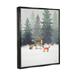 Stupell Industries Winter Season Forest Animals Fox Deer Squirrel Canvas Wall Art By House Fenway Canvas in Green | 21 H x 17 W x 1.7 D in | Wayfair