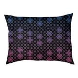 Tucker Murphy Pet™ Byrge Lattice Outdoor Dog Pillow Polyester/Fleece in Pink/Blue | Medium (29.5" W x 19.5" D x 9.5" H) | Wayfair