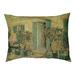 Tucker Murphy Pet™ Burk Entrance of a Restaurant in Asnieres Dog Pillow Polyester/Fleece in Green | 29.5 W x 42 D in | Wayfair