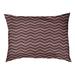 Tucker Murphy Pet™ Chelan Wavy Chevrons Indoor Dog Pillow Metal in Red/Black | Large (50" W x 40" D x 7" H) | Wayfair