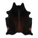 Black 96 x 84 x 0.25 in Indoor Area Rug - Foundry Select Belvia Handmade Cowhide Novelty 7' x 8' Cowhide Area Rug in Brown/Cowhide, | Wayfair