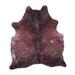 Brown/Pink 96 x 84 W in Area Rug - Foundry Select Belvia Handmade Cowhide Novelty 7' x 8' Cowhide Area Rug in Pink/Dark Brown Cowhide, | Wayfair