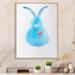 August Grove® Cute Funny Rabbit Bunny II - Print on Canvas in Blue/Green | 20 H x 12 W x 1 D in | Wayfair EE7BC988CDB1431482BD0EDE8B32025F