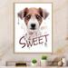 Trinx Cartoon Cute Jack Russell Terrier Dog - Floater Frame Print on Canvas in Brown/White | 32 H x 16 W x 1 D in | Wayfair