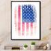 17 Stories American Flag Grunge II - Floater Frame Print on Canvas in Blue/White | 12 H x 8 W x 1 D in | Wayfair 27820C50F0894221ACCC496A7BC172D4