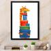 Zoomie Kids Cute Giraffe w/ Gift Boxes - Picture Frame Print on Canvas Canvas, Cotton in Blue/Green/Orange | 12 H x 8 W x 1 D in | Wayfair