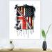 17 Stories Vintage British & American Flag - Wrapped Canvas Print Canvas, Cotton in Blue/Red/White | 12 H x 8 W x 1 D in | Wayfair