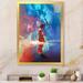 House of Hampton® Video Game Galaxy Woman Singer - Picture Frame Print on Canvas Metal in Blue/Red | 32 H x 16 W x 1 D in | Wayfair