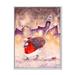 The Holiday Aisle® Christmas Illustration Of Santa Claus Delivery - Picture Frame Print on Canvas Canvas, in Indigo/Red | Wayfair