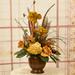 Primrue Silk Mixed Floral Arrangement in Vase Faux Silk in Orange/Yellow | 27 H x 19 W x 14 D in | Wayfair BF147D20364F46C88B4739F98E20636E