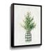 The Holiday Aisle® White & Bright Christmas Tree II Plaid Gallery Metal in Green/White | 32 H x 24 W x 2 D in | Wayfair