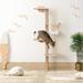 Tucker Murphy Pet™ Cherette Wall-Mounted Cat Tree Scratching Post Manufactured Wood in Brown | 69 H x 27.4 W x 12.32 D in | Wayfair