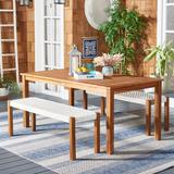 Beachcrest Home™ Boadicea Rectangular 4 - Person 35.4" Long Outdoor Dining Set Wood in Brown | 66.9 W x 35.4 D in | Wayfair