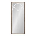 Rosalind Wheeler Gothard Windowpane Wall Mirror 19x47 Rustic Wood in Brown | 47 H x 19 W x 1.75 D in | Wayfair 245A7A50C0B246D98E8D968494103417