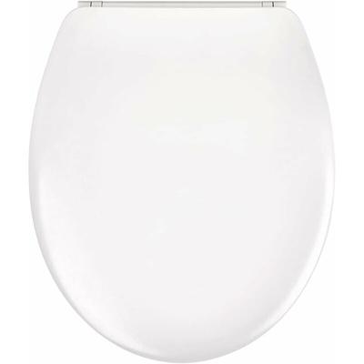 EMKE WC Sitz Toilettendeckel mit absenkautomatik, O-Form Klodeckel Weiß Klobrille Abnehmbar Image
