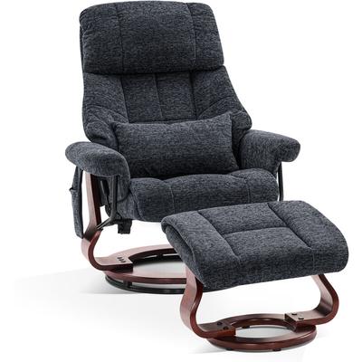 Mcombo - m Relaxsessel mit Hocker 9066, Drehbare Fernsehsessel mit Liegefunktion, Moderner Image