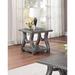 2 Tier End Table With Open Shelf In Sliver