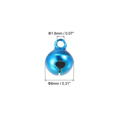 Jingle Bells, 5/16inch 120pcs Small Craft Bells, Lake Blue - Lake Blue