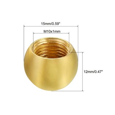 M10 Lamp Finial Cap Knob, 15mm Dia. Female Nuts Lamp Decoration, 6Pcs