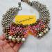 Anthropologie Jewelry | Anthropologie Pam Hiran Bib Necklace Multi Colored Pink Never Worn | Color: Pink/Silver | Size: Os