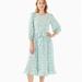 Kate Spade Dresses | Kate Spade Dancing Asters Daisy Blue Smocked Midi Dress 6 Medium | Color: Blue/Green | Size: 6