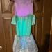 Disney Costumes | Disney Princess Ariel Little Mermaid Green And Purple Frill Dress Up Costume | Color: Green/Purple | Size: 5/6