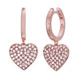 Kate Spade Jewelry | Kate Spade Yours Truly Heart Drop Huggies Hoop Earrings | Color: Gold/Pink | Size: Os