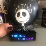 Disney Holiday | Disney Nightmare Before Christmas Jack Skellington Led Light Up Decor Figurine | Color: Blue/Purple | Size: Os