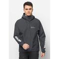 Fahrradjacke JACK WOLFSKIN "MOROBBIA 2L JKT M" Gr. M (50), schwarz-weiß (phantom) Herren Jacken