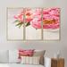 Ebern Designs Yellow & Red Gerbera Flowers - Floral Framed Canvas Wall Art Set Of 3 Canvas, Wood in Pink/White | 20 H x 36 W x 1 D in | Wayfair