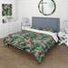 Designart 'Chameleons On Tropical Flowers & Green Leafs' Tropical Duvet Cover Set