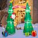 Gymax 10FT Tall Christmas Inflatable Tree Arch Santa Claus & Reindeer