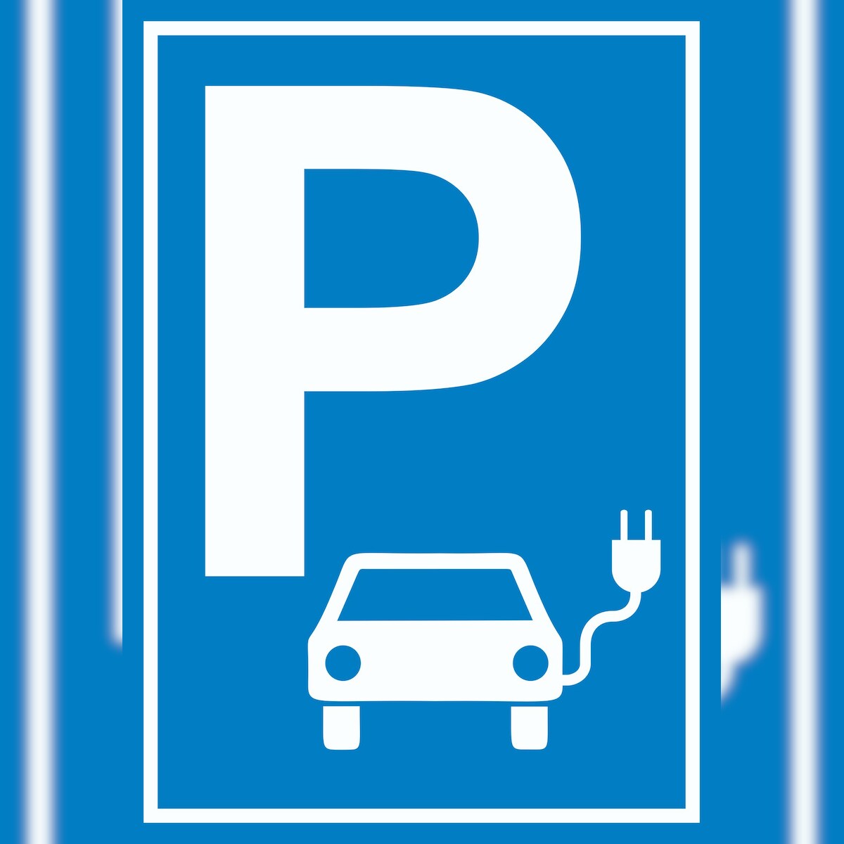 Parkplatz Elektrofahrzeug Schild A2 (420x594mm) Image