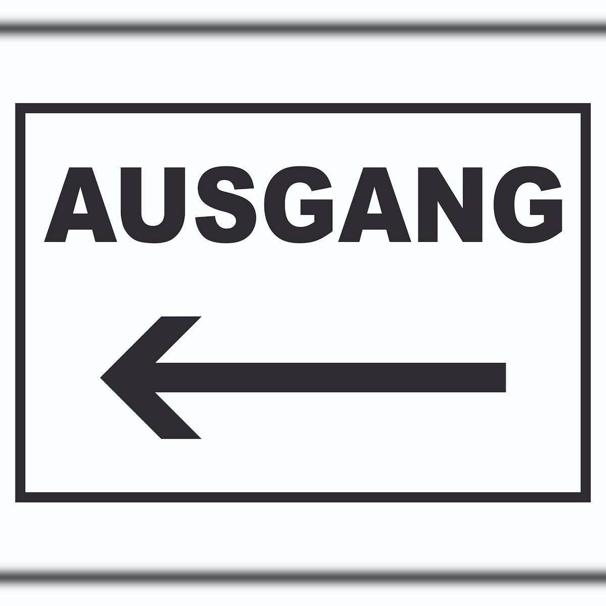 Ausgang Pfeil links Schild A0 Rückseite selbstklebend Image