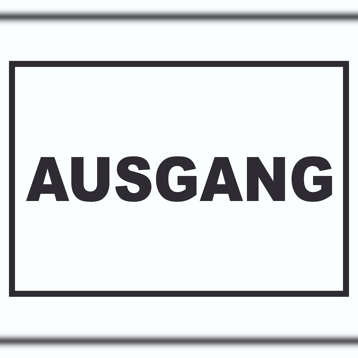 HB-Druck Ausgang Schild A0 Rückseite selbstklebend Image