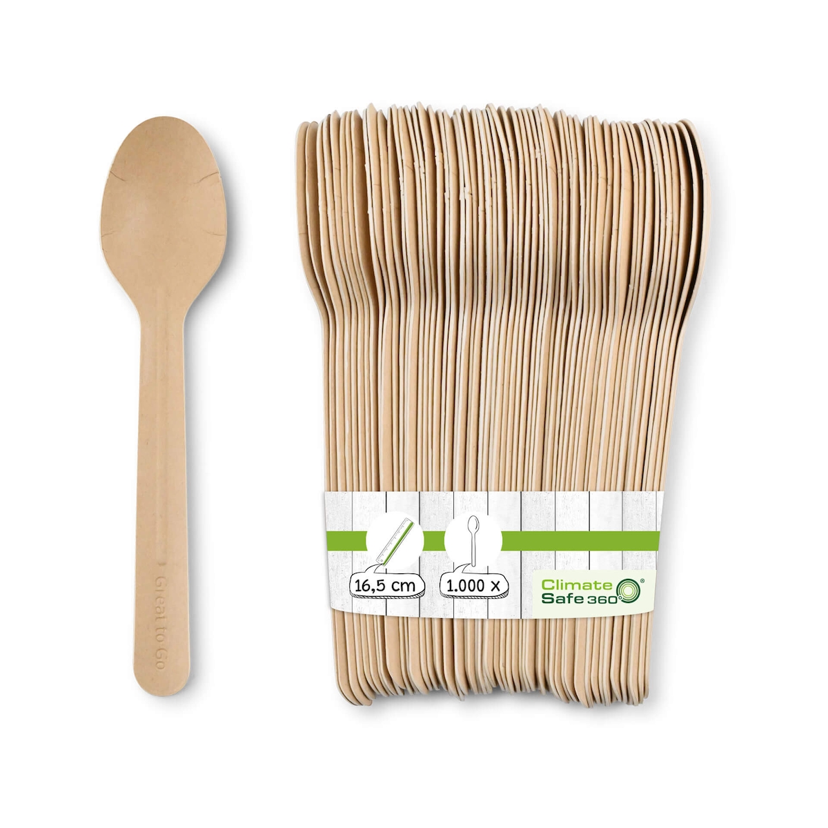greenbox - Papierlöffel 16,5 cm, braun, 1000 St. Image
