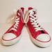 Levi's Shoes | Levi's Red High Top Sneakers Size 8.5 | Color: Red/White | Size: 8.5