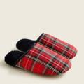 J. Crew Shoes | Jcrew Plaid Faux Fur Lined Slippers | Color: Black/Red | Size: 8