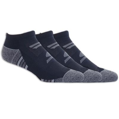 Skechers Men's 3 Pack Half Terry No Show Socks | Size Large | Black | Spandex