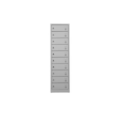PROREGAL Notebookschrank Bear |10 Fächer| HxBxT 180x50x50 cm | Weiß Image